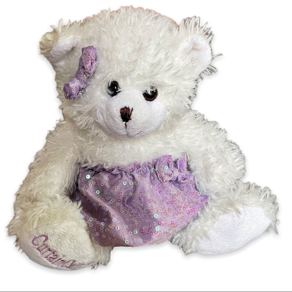 Ballet Cuddly Bear with Sequin Tutu and Bow “Curtain Call”